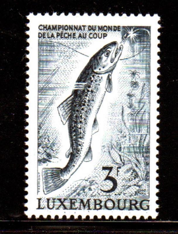 LUXEMBOURG #405  1963  BROWN TROUT     MINT  VF NH  O.G