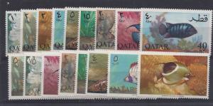 Qatar, 69-85 (17v), Fish Singles, MNH