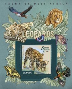 SIERRA LEONE - 2015 - Leopards - Perf Souv Sheet - Mint Never Hinged