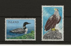 Iceland 1966 Birds sg.430-1 set of 2 used