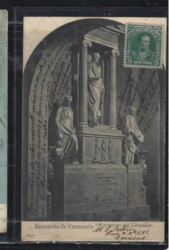 VENEZUELA   (PP2604B)   1906 BOLIVAR 5CX2  ON PPC TO COSTA RICA ,  VIA PANAMA