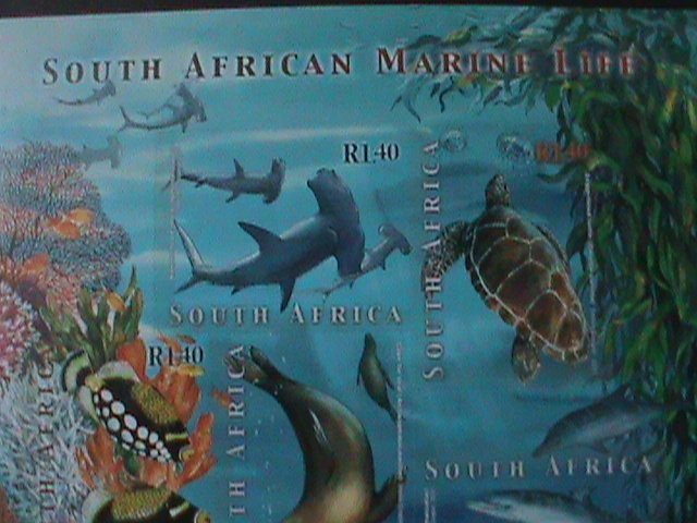 SOUTH AFRICA-2001-COLORFUL BEAUTIFUL LOVELY TROPICAL MARINE LIFE MNH SHEET-VF