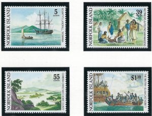 Norfolk Is 452-55 MNH 1989 Mutiny on the Bounty (ak3343)