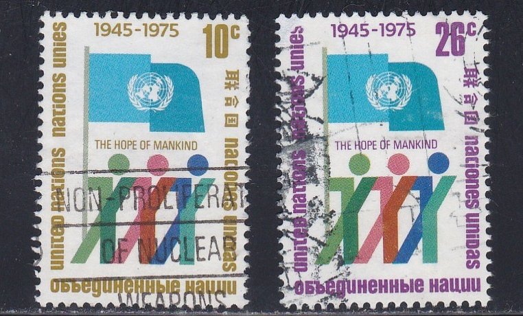 United Nations - New York # 260-261, UN 30th Anniversary, Used, 1/3 Cat.