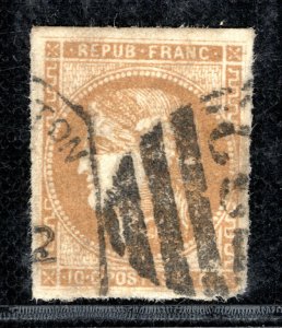 FRANCE Used Abroad GB Numeral *723* SOUTHAMPTON Mobile Box 10c CERES BLACK499