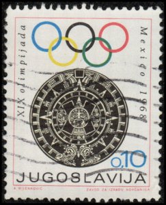 Yugoslavia RA34 - Used - 10c Olympics / Aztec Calendar (1968)