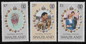 Swaziland 382-384 Diana Wedding set MNH c.v. $1.30