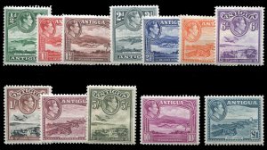 Antigua #84-95 (SG 98-109) Cat£130, 1938-51 George VI, complete set, never h...