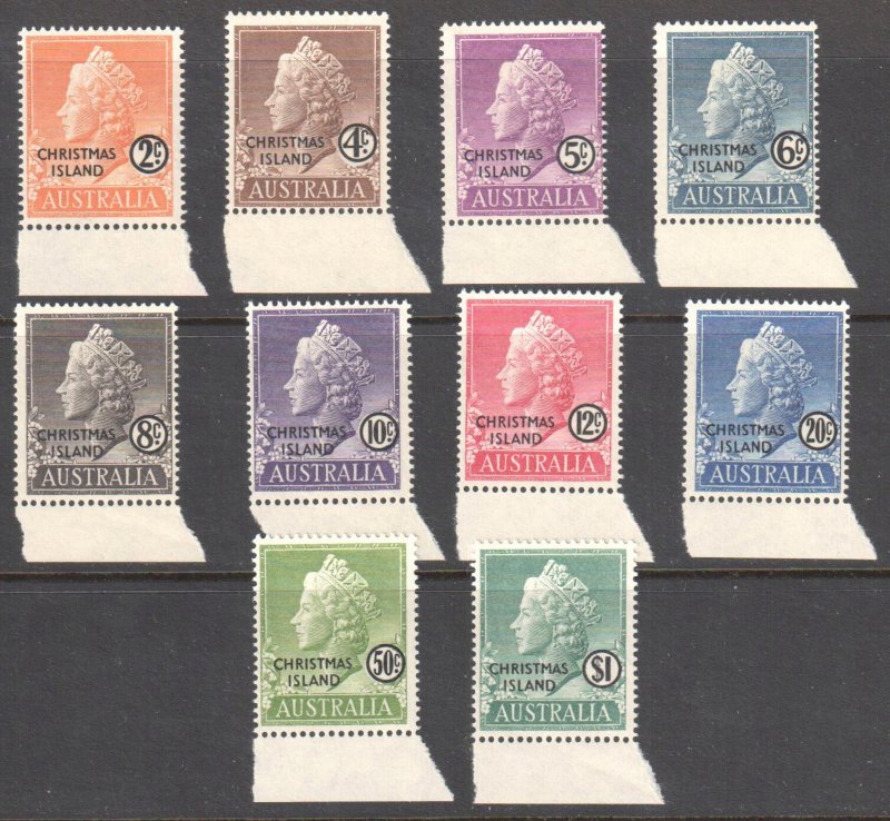 Christmas Island #1-10 VF NH