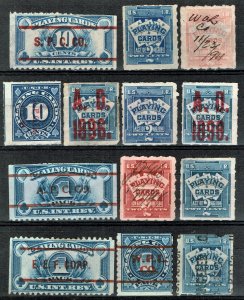 [0128] 1894-1931 Nice group of REVENUE PLAYING CARDS (mixte quality)