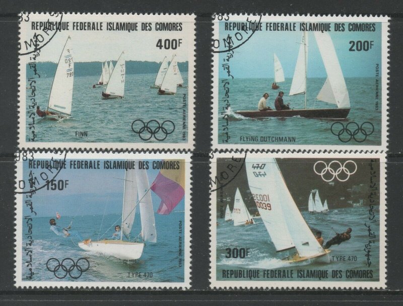 Thematic Stamps Sports - COMORO IS 1983 PRE OLYMPIC SAILING 4v 510/3 used