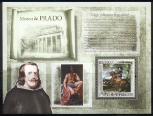 St Thomas & Prince Is. - 2007 MNH Velasquez art souvenir sheet #1739 cv $ 6.50