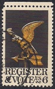 1344 6 cent Register & Vote VF used