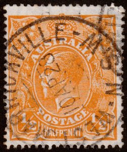 Australia Scott 66a, Perf. 14, Orange (1927) Used F, CV $7.25M