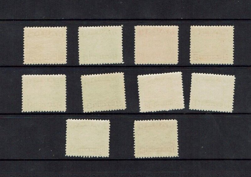 Nauru: 1924, Definitive set, white paper and shiny surface, MNH set.