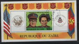 ZAIRE 958, Souvenir Sheet, USED, 1980 Salvation army cent.