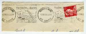 FRANCE; Fine early Full TPO POSTMARK PIECE, 1959 Thonon