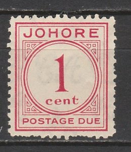 JOHORE 1938 POSTAGE DUE 1C