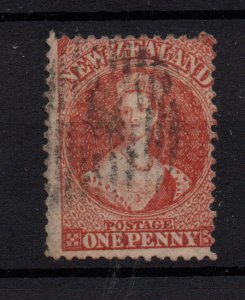 New Zealand 1866 1d orange vermillion SG111 fine used WS36480