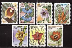 LAOS Scott 554-560 MNH** Woodland flower set