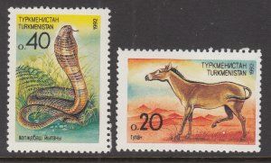 Turkmenistan 29-30 Animals MNH VF