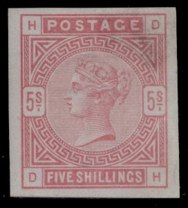 GB QV SG176, SCARCE 5s rose BLUED PAPER, M MINT. Cat £4750. IMPRIMATUR DH