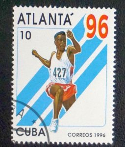 CUBA Sc# 3721  ATLANTA SUMMER OLYMPICS sports 10c Athletics 1996 used cto