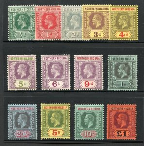 NORTHERN NIGERIA 1912 SCOTT #40/52, SG #40/52 GEO V  MINT HINGED