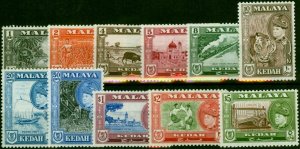 Kedah 1957 Set of 11 SG92-102 V.F MNH