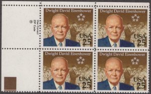 Scott # 2513 - ZIP Block Of 4 - Dwight D.Eisenhower -  MNH - 1990