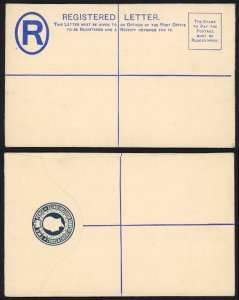 Turks and Caicos KGV 2d Registered Envelope Size G (152 x 96mm)