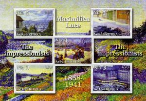 ERITREA 2002 Maximilien Luce Sheet Perforated mnh.vf