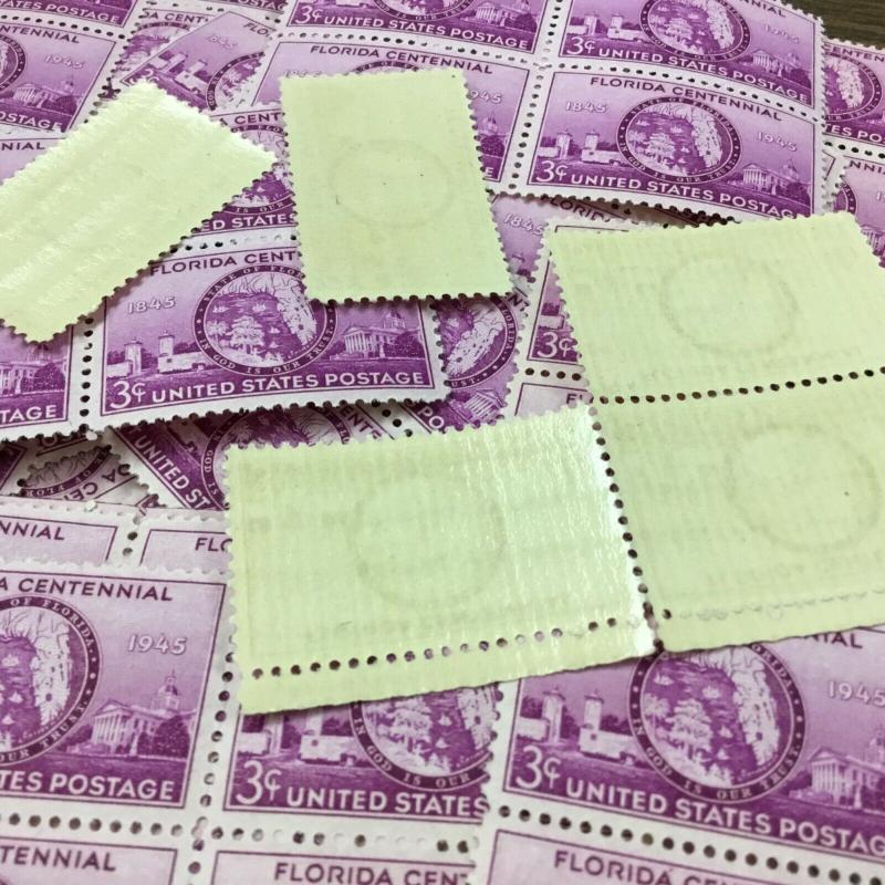 927   Florida Statehood.    3 cent 100 mint single stamps.   Issued in 1945.