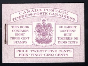 Scott BK40b (Bilingual), 1949-51 Issue, Type II, Canada booklet postage stamps.