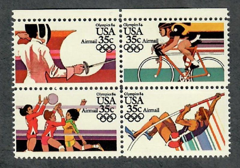 C109 - C112 Summer Olympics MNH block of 4