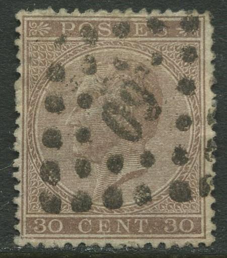 Belgium - Scott 20 - King Leopold I -1867 - Used - 30c Stamp