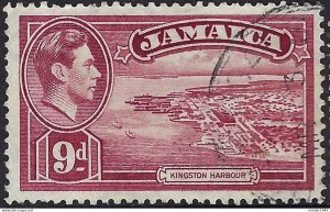 JAMAICA 1938 KGVI 9d Lake, Kingstone Harbour SG129 FU