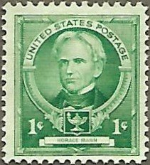 United States #869 1c Horace Mann MNG (1940)