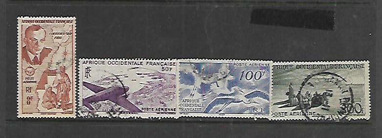 FRENCH WEST AFRICA, C11-C14, USED,  1947 ISSUE