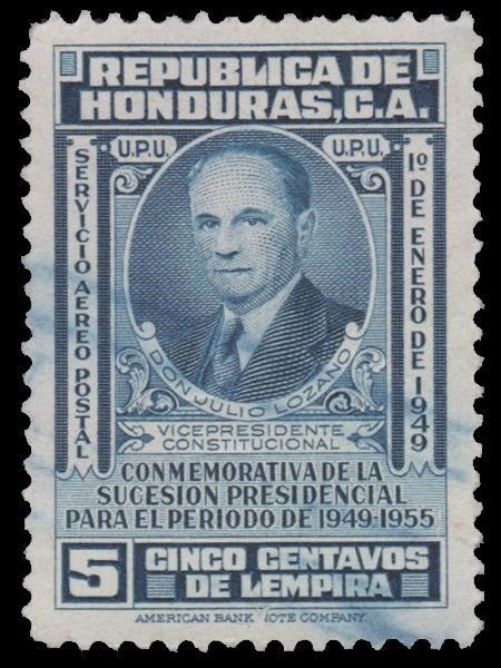 HONDURAS AIRMAIL STAMP 1949. SCOTT: C172. USED. # 6