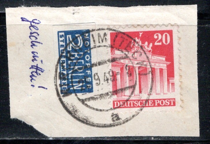 Germany AM Scott # 646, RA3, used, opp