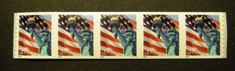 Scott 3983, 39c Lady Liberty, PNC5 #V1111, V/P, MNH