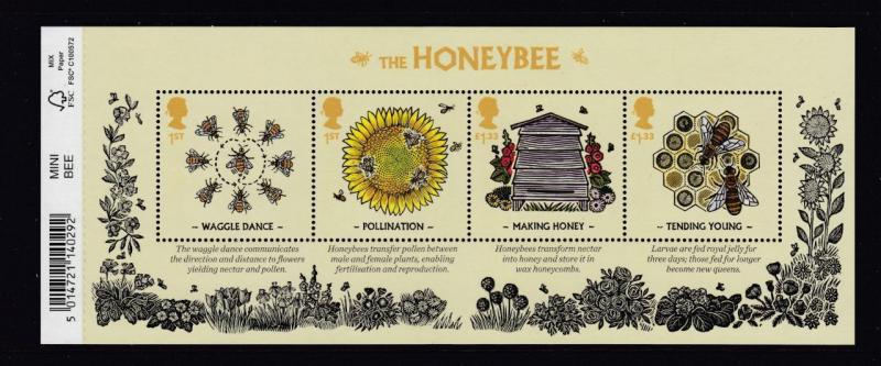 GB LOT 2015 NEW ISSUES HONEY BEES S/SHEET ISSUE MNH PO FRESH