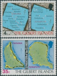 Gilbert Islands 1976 SG1-2 Separation of the Islands Maps set MNH