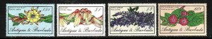 Antigua-Sc#948//955-unused NH 1/2 set-id2-Flowers-1986-