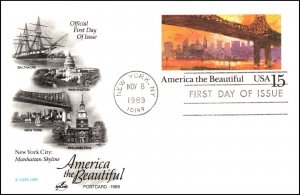 Scott UX137 15 Cents America The Beautiful Postcard Artcraft FDC Unaddressed