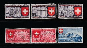 Switzerland 247-250, 252, 255 U Various (B)