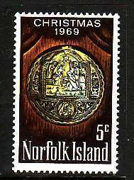 Norfolk Is.-Sc#125- id8-unused NH set-Christmas-1969-