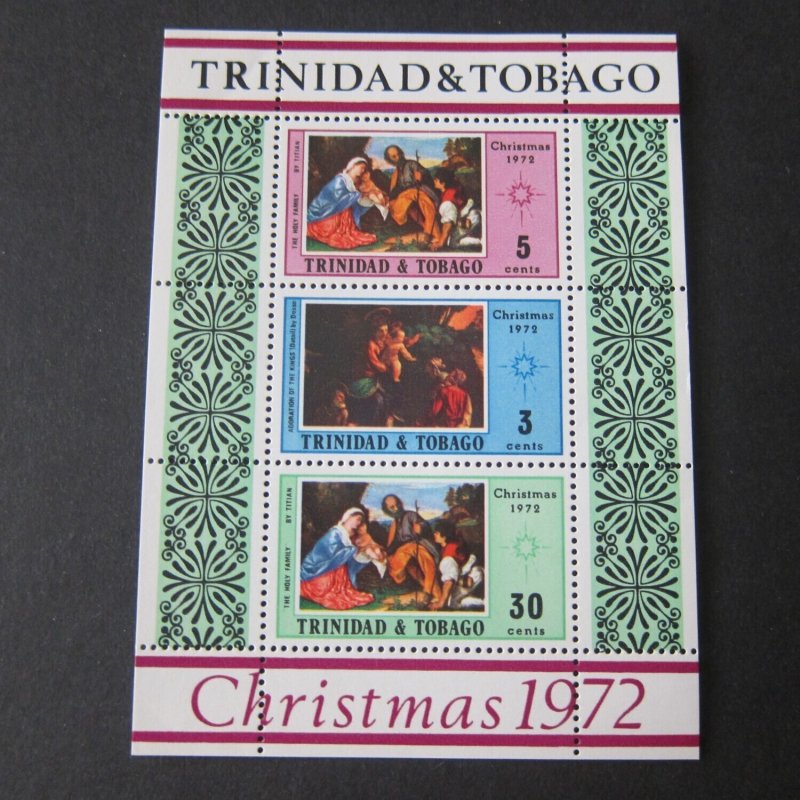 Trinidad & Tobago 1972 Sc 230a Christmas Religion set MNH