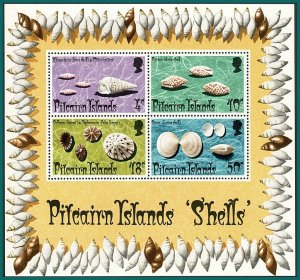 Pitcairn Islands 1974 Shells, MS MNH #140a,SGMS151